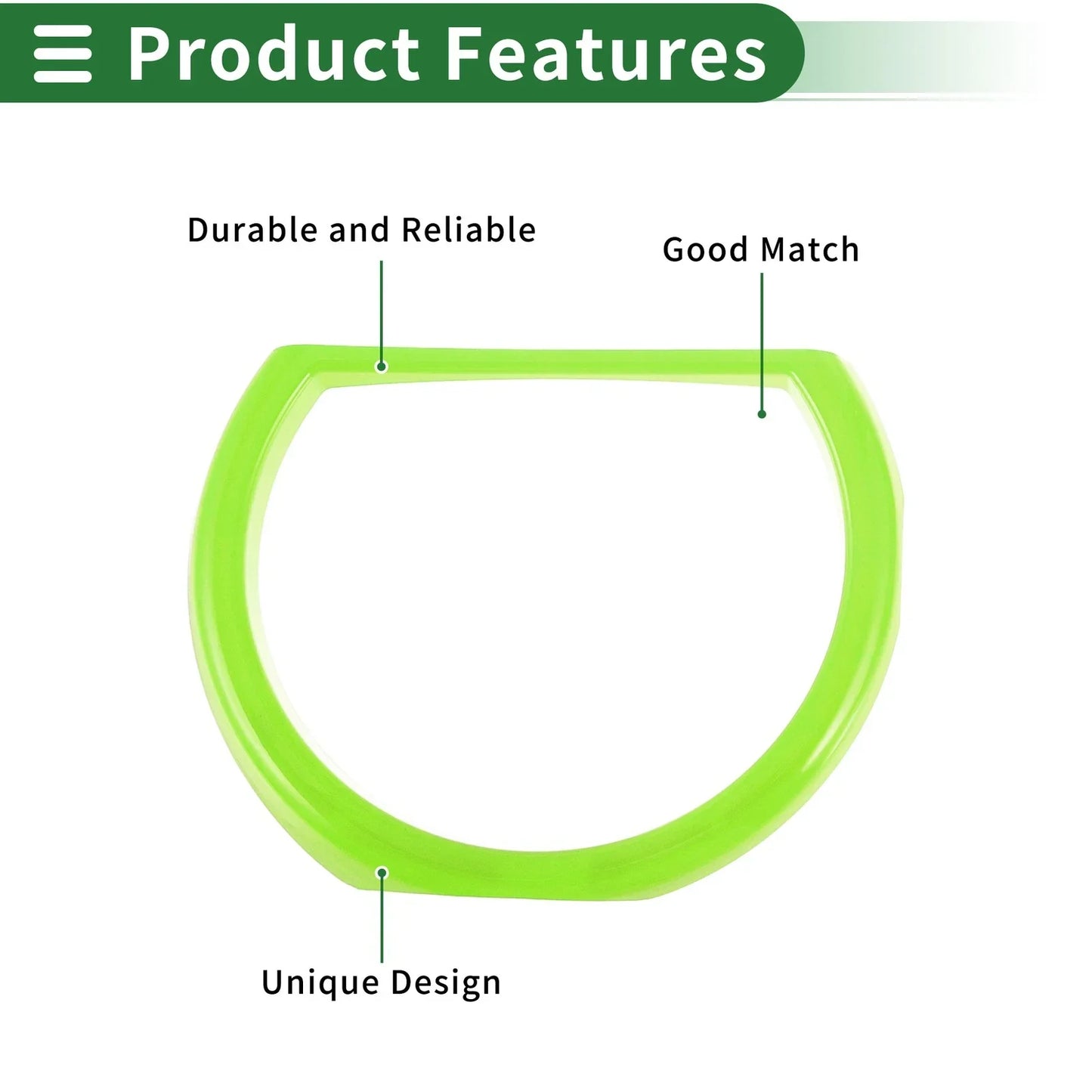 4 x Car Headlight Trim Bezels for Dodge Challenger (2015-2024) Light Green