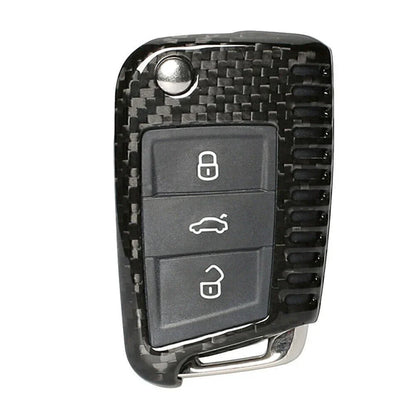 Carbon Fiber Black Remote Key Fob Cover for VW Golf MK7 (2013-2020)