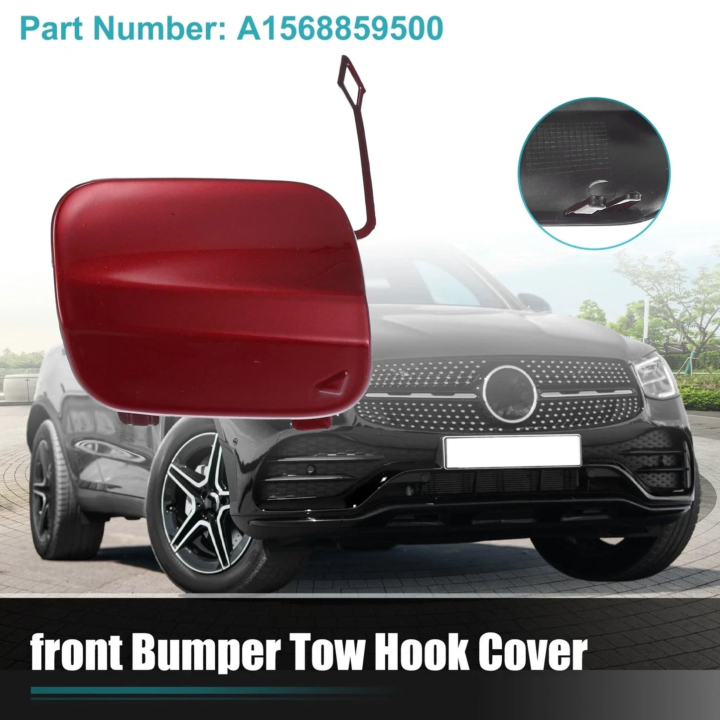 Front Bumper Tow Hook Cover for Mercedes-Benz GLA 250 (2015-2023) Red