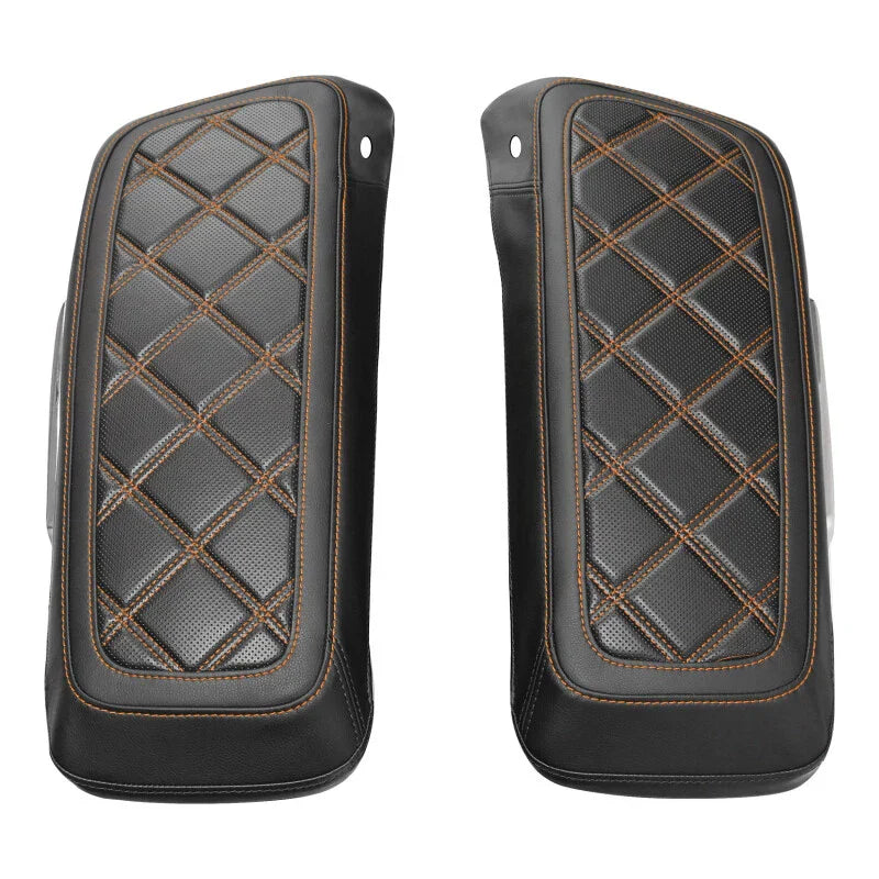 Black Saddlebag Lid Covers for Harley Touring Road King Street Glide (14-23)