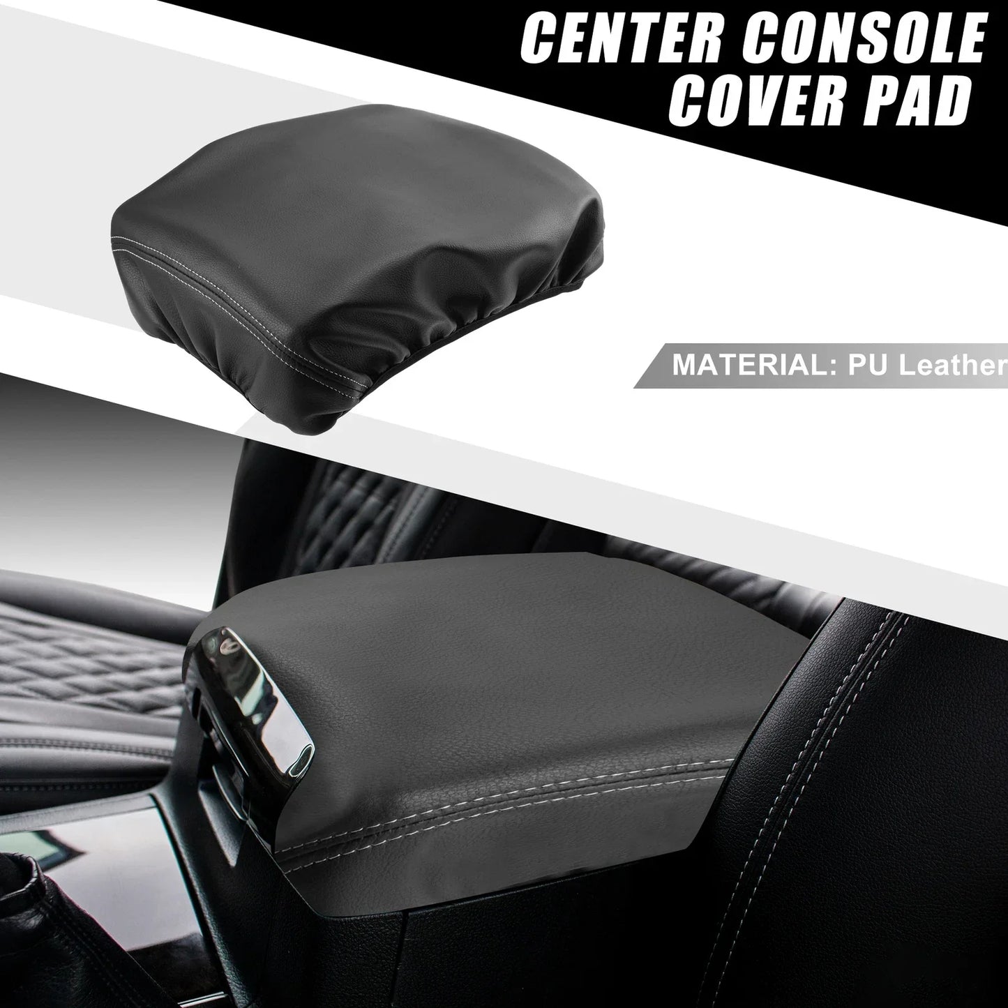 Car Center Console Armrest Cover for Dodge Ram 1500 2500 3500 (2019-2022)