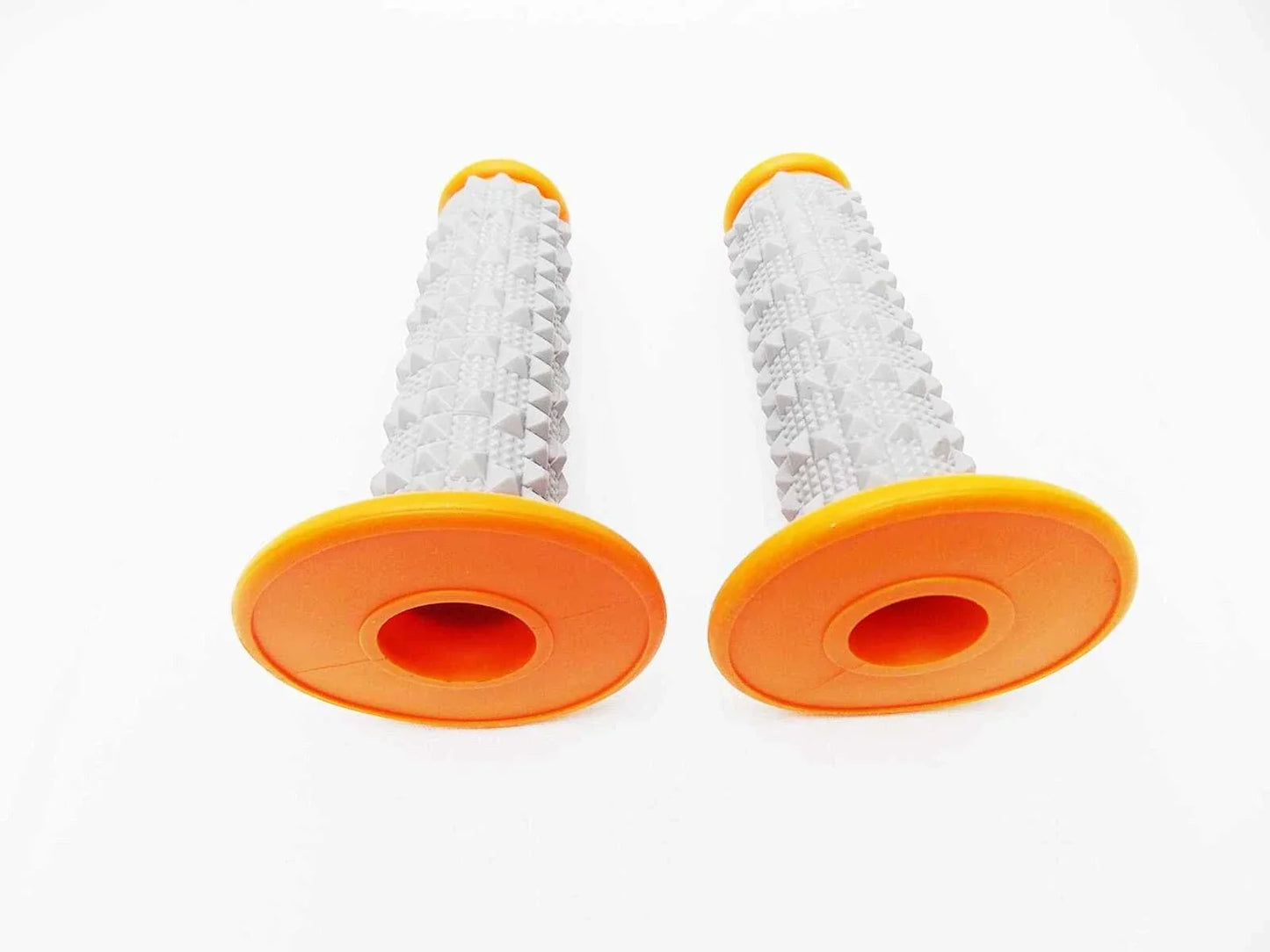 Orange Grey Diamond Top Handlebar Grip Set for Honda CR85 (2003-2007)