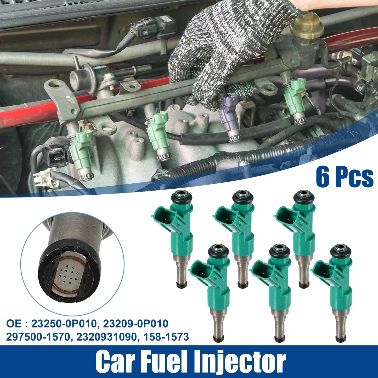 6 x Fuel Injector Nozzle for Toyota Camry 3.5L (2012-2017)