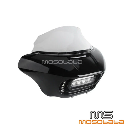 LED DRL Headlight Fairing Windshield for Harley Softail Fat Bob FXFB (2018)