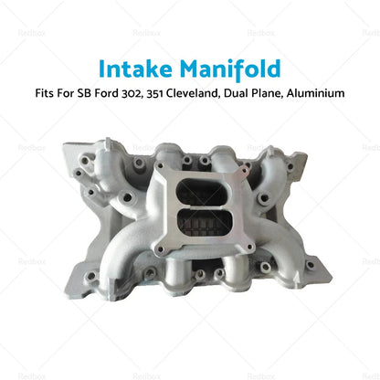 Intake Manifold for SB Ford 302 351 Cleveland Dual Plane Aluminium