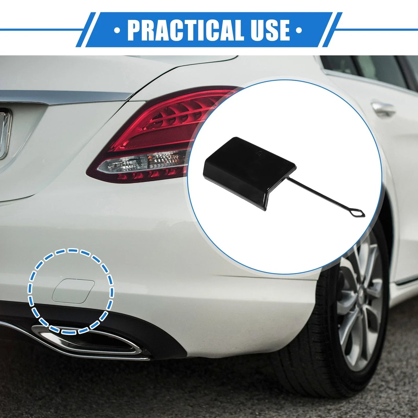 Car Rear Bumper Tow Hook Eye Hole Cap for Mercedes-Benz E550 (2010-2013)