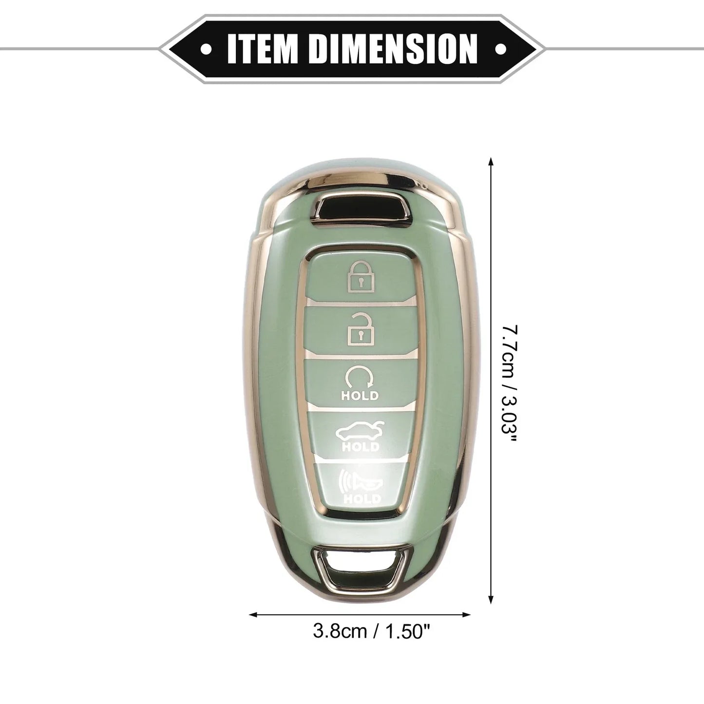 Keyless Key Fob Cover for Hyundai Elantra, Accent, Santa Fe (2011-2023)