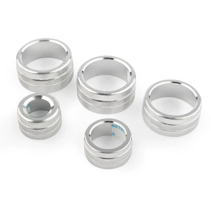 Silver Air Conditioning Audio Button Switch Knob Covers for Toyota Camry (2018)