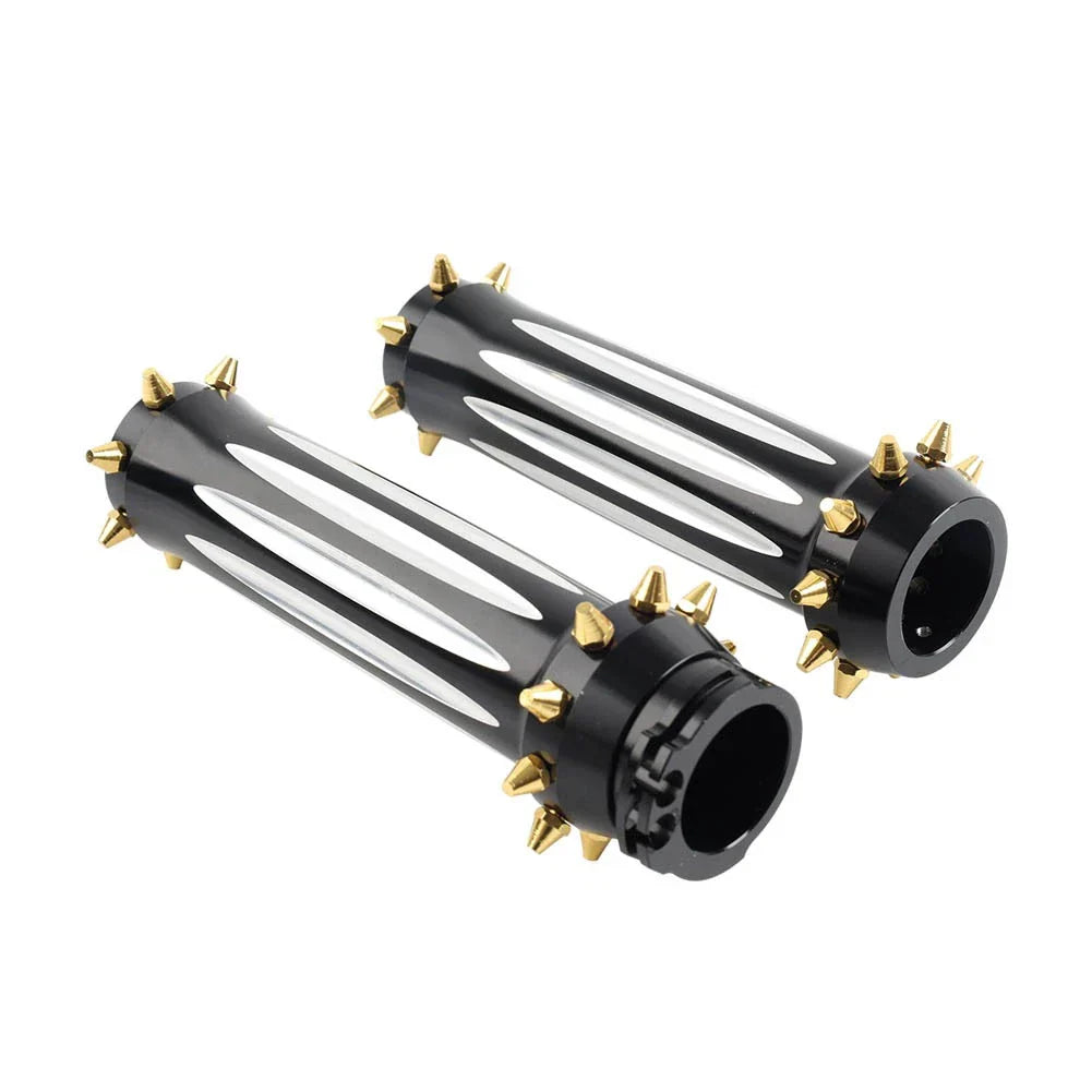 1'' Hand Grips for Harley Touring Dyna Softail - Black & White