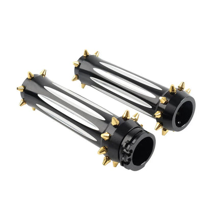 1'' Hand Grips for Harley Touring Dyna Softail - Black & White