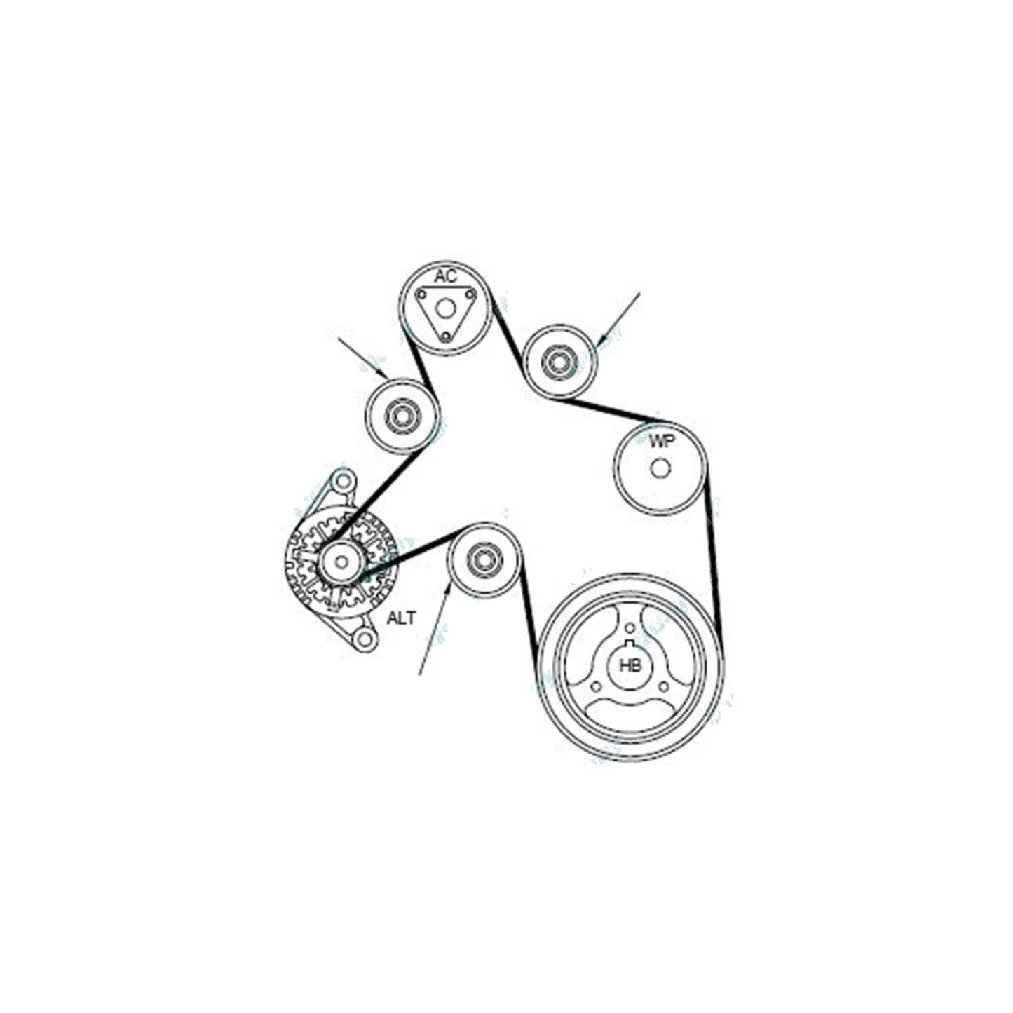 Drive Fan Belt Auto Tensioner Pulleys for Hilux KUN16 KUN26 3.0L Diesel (2005-2015)