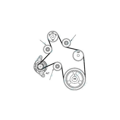 Drive Fan Belt Auto Tensioner Pulleys for Hilux KUN16 KUN26 3.0L Diesel (2005-2015)