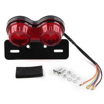 Integrated Tail Light Dual Turn Signal Brake License Plate Lamp for Motorcycle
