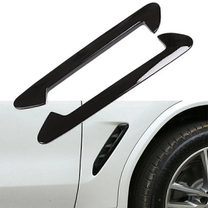 Gloss Black Side Air Fender Vent Trim for BMW X3 X4 (2018-2023)