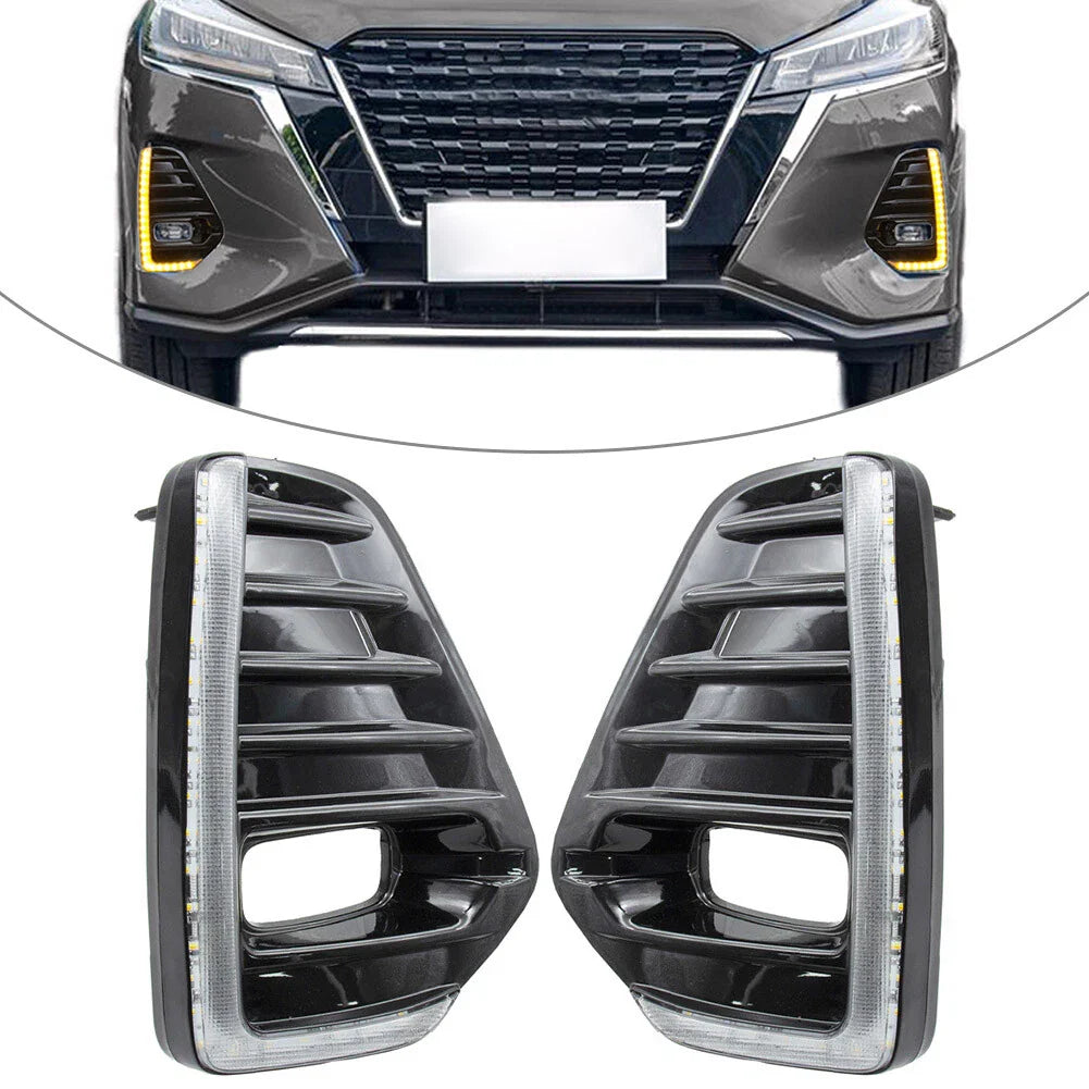 LED Daytime Running Lights w/ Turn Signal for Nissan Kicks (2021)