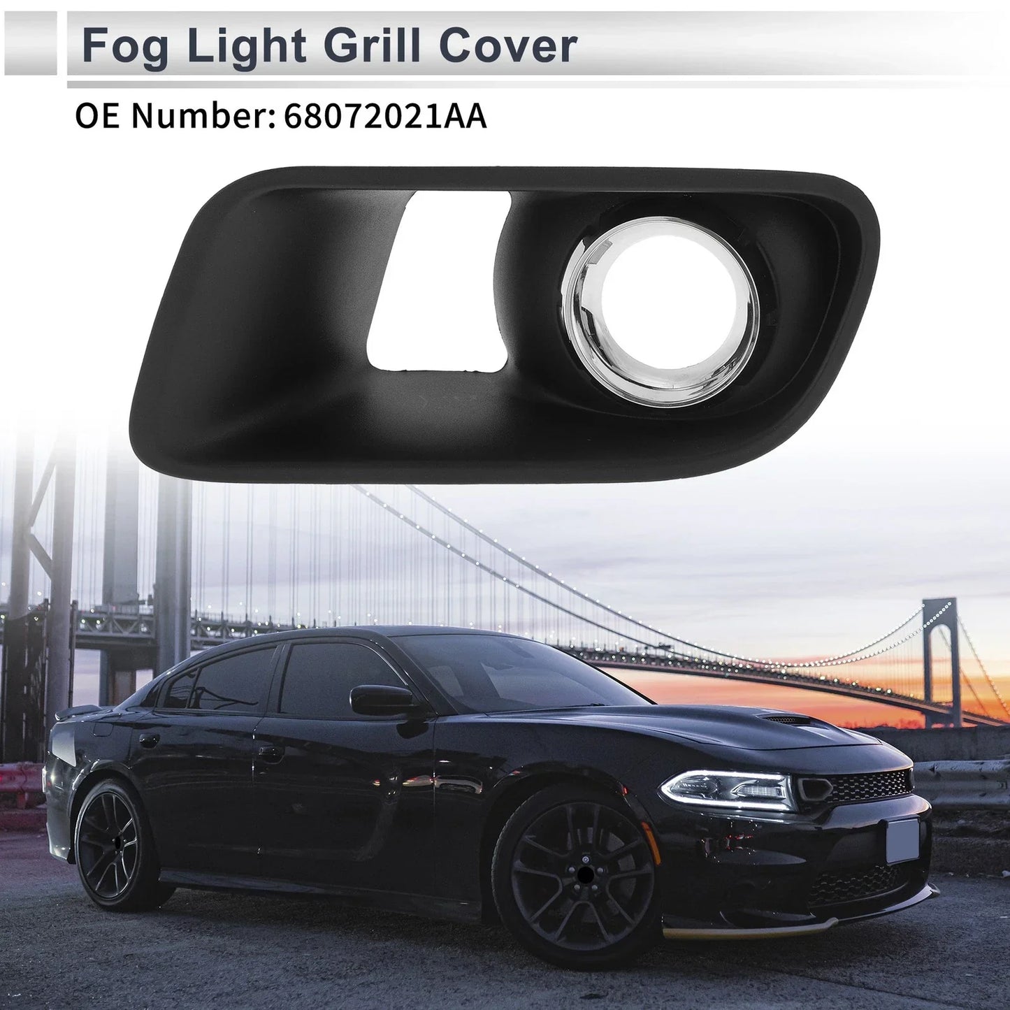 Fog Light Grill for Dodge Charger 2012-2014 (1 x)