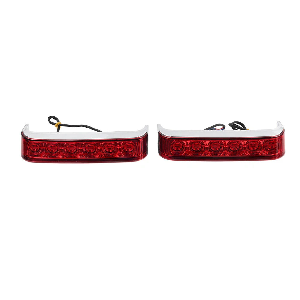Chrome Saddlebag Run Brake Tail Light for Harley Touring Street Glide (2009-2023)