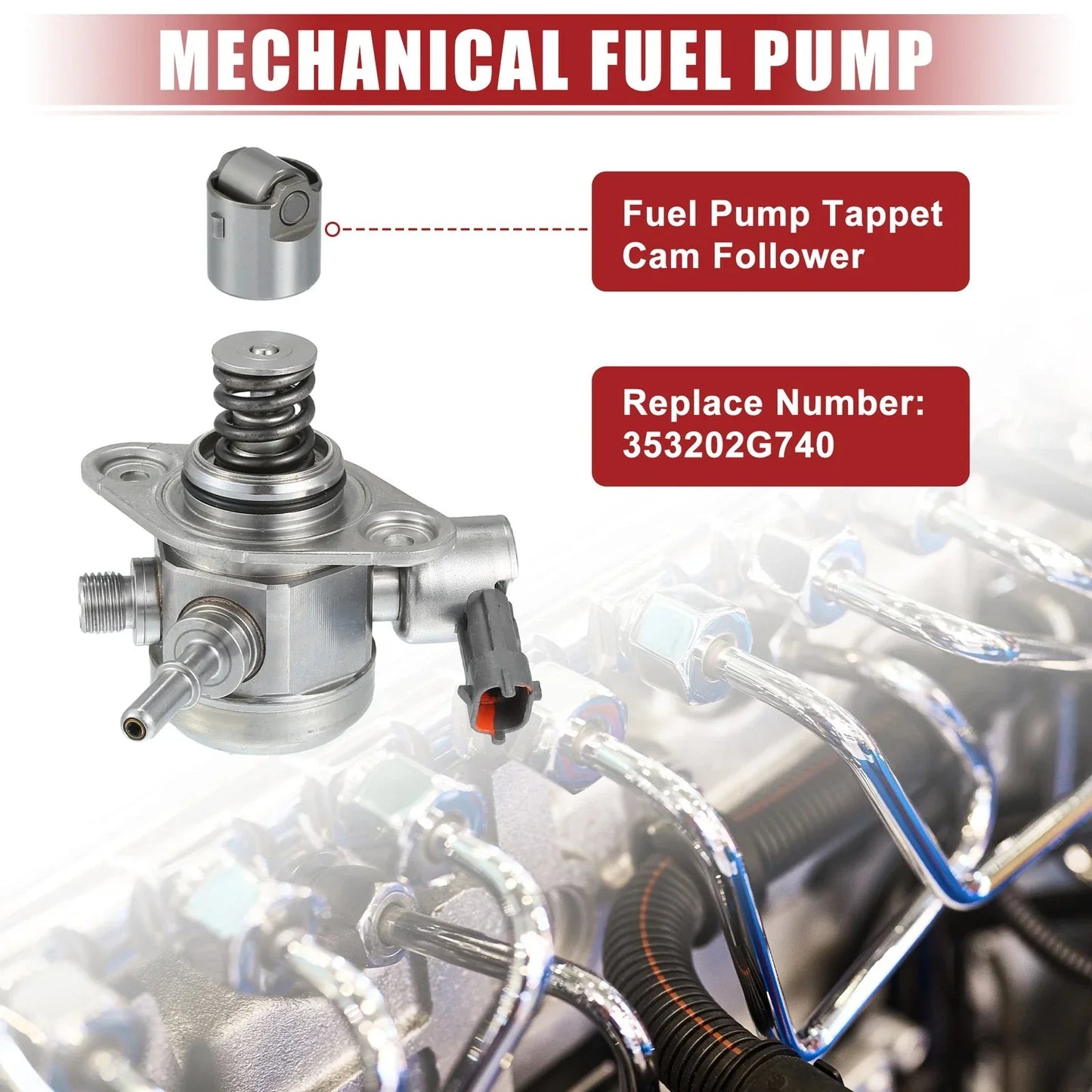 High Pressure Fuel Pump Set with Tappet Cam Follower for Hyundai Sonata (2009-2014)