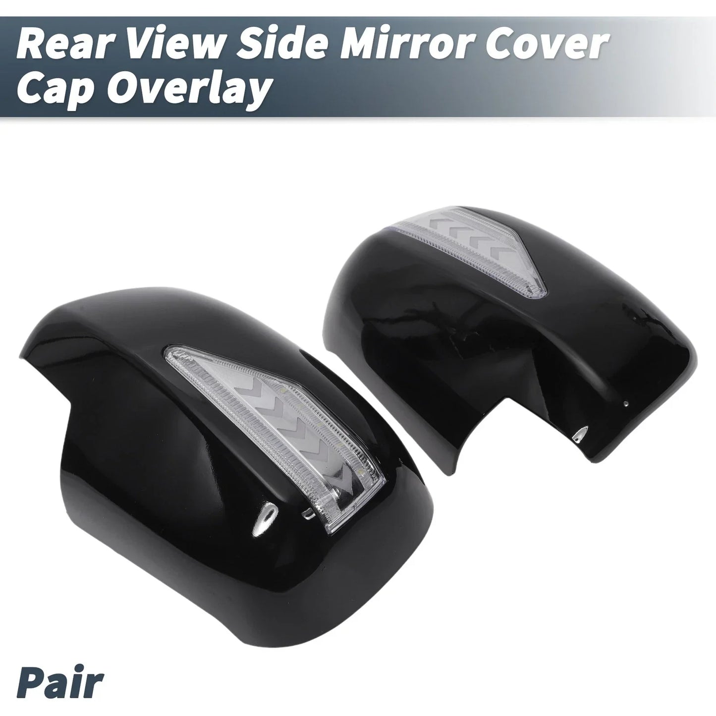 Rearview Mirror Cover Overlay Gloss Black for Lexus RX330 RX350 (2003)