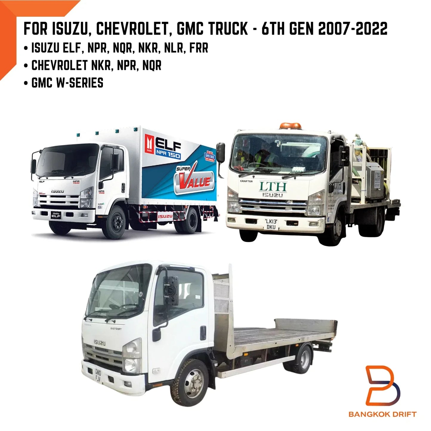 Weather Shields Window Visor Rain Guards for Isuzu ELF N-Series NPR NKR (2007-2022)