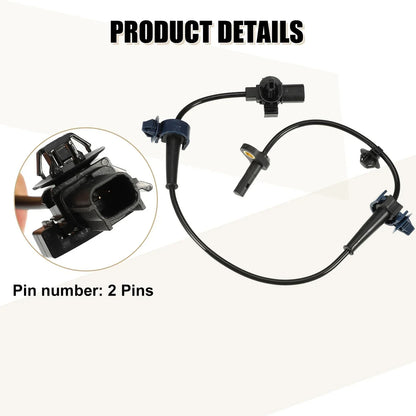 2 x ABS Wheel Speed Sensors for Honda Civic IX (2012-2015)