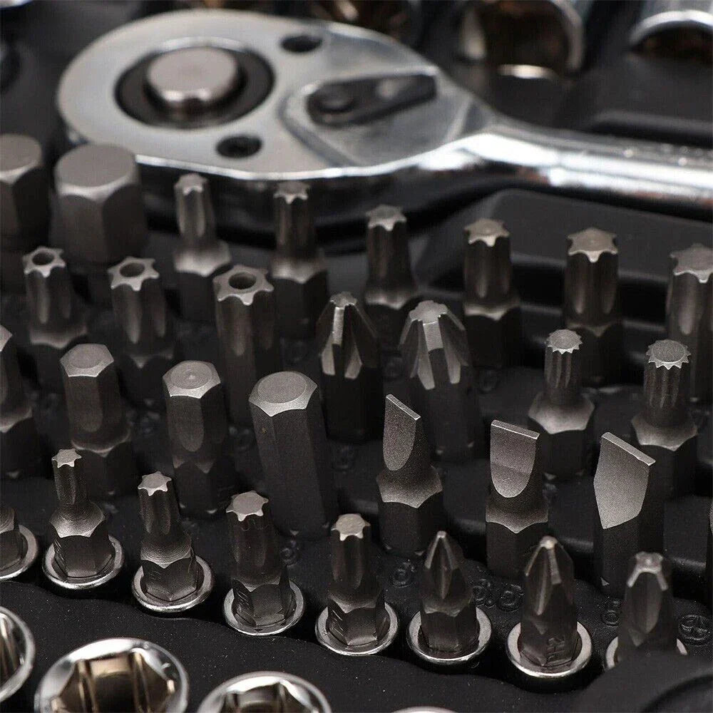 216 Piece Socket Set for Household Car 1/2" 1/4" 3/8"