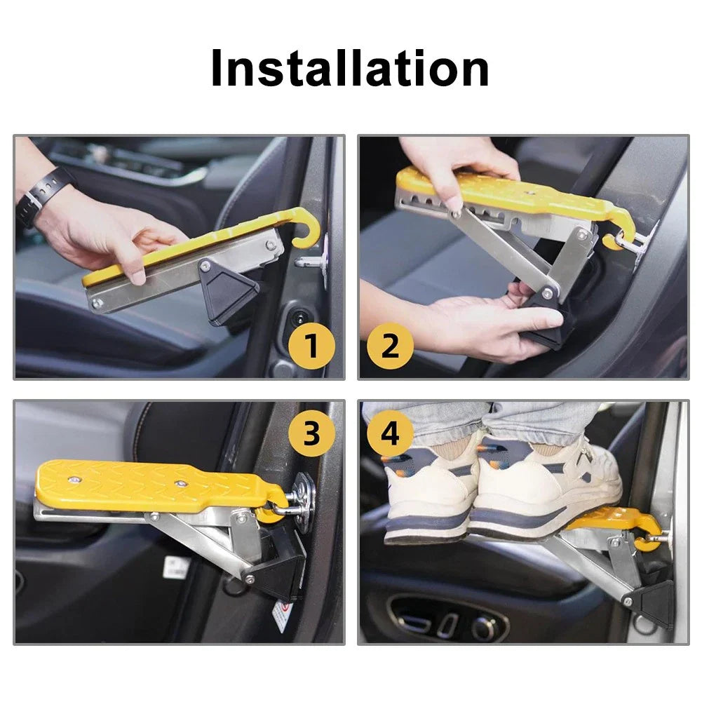 Adjustable Foldable Roof Rack Door Step Pedal for Car