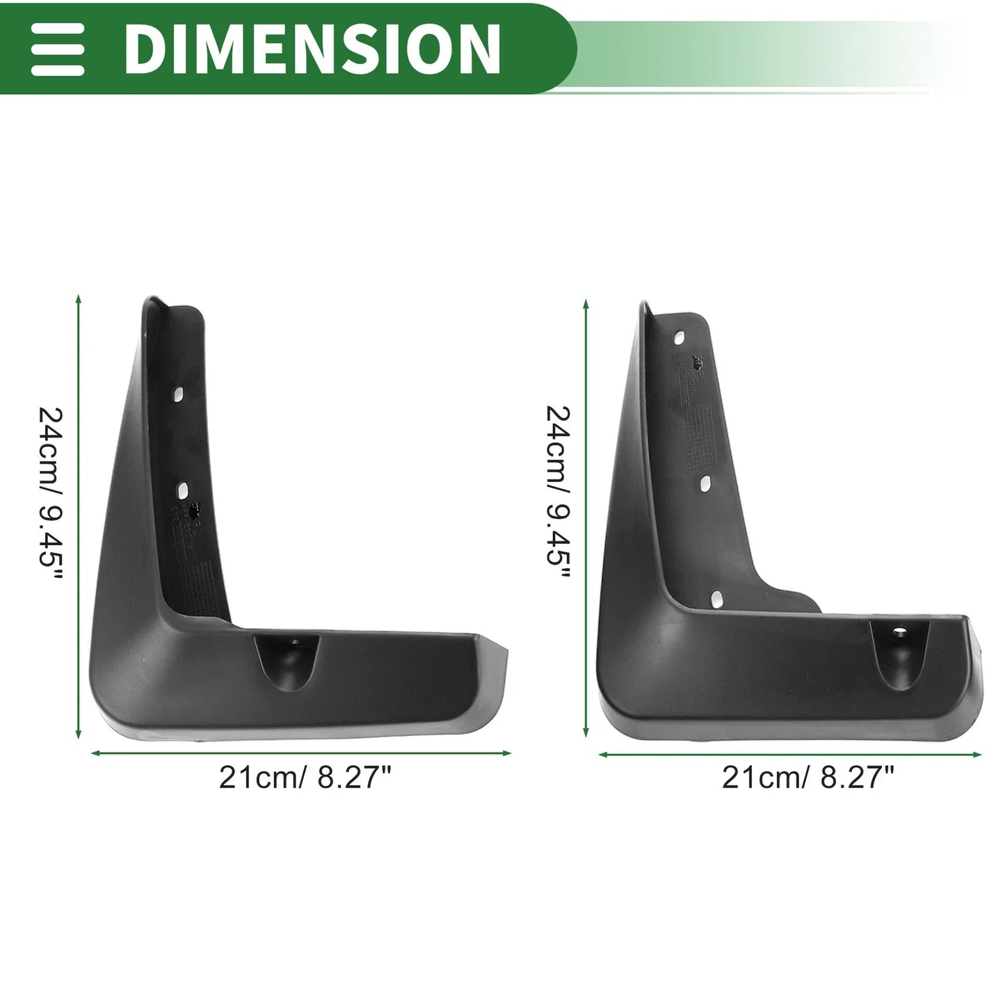 Mud Flap Splash Guard Set for Lexus ES350 Base Sedan (2013-2018)
