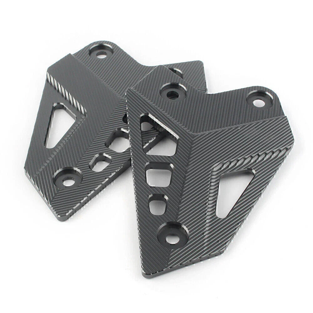 CNC Gray Rear Foot Peg Heel Guard Covers for Kawasaki Z900 (2017-2019)