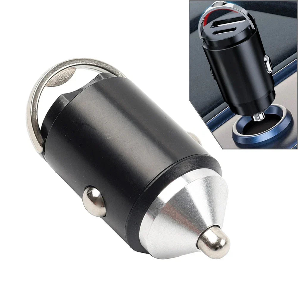 Fast Universal Mini USB Type C Car Charger Adapter for iPhone
