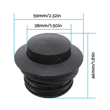 Black Flush Gas Tank Cap Fuel Cover for Harley Touring Sportster XL883 1200