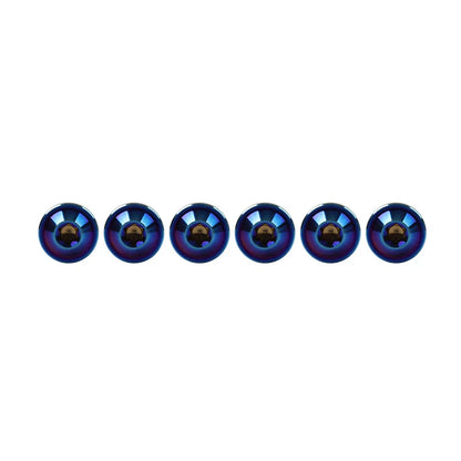 6 x M5x25mm Titanium Alloy Torx Head Bolts for Bike Motor - Blue