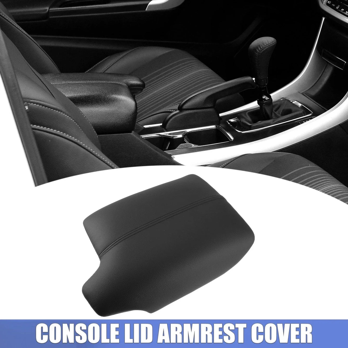 Console Lid Armrest Cover for Honda Accord (2015-2017) - Black Armrest Pad