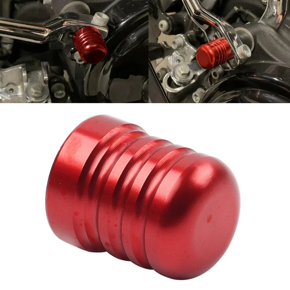 Red Heel Shift Lever Eliminator Cap for Harley Road King & Glide (1980-2023)