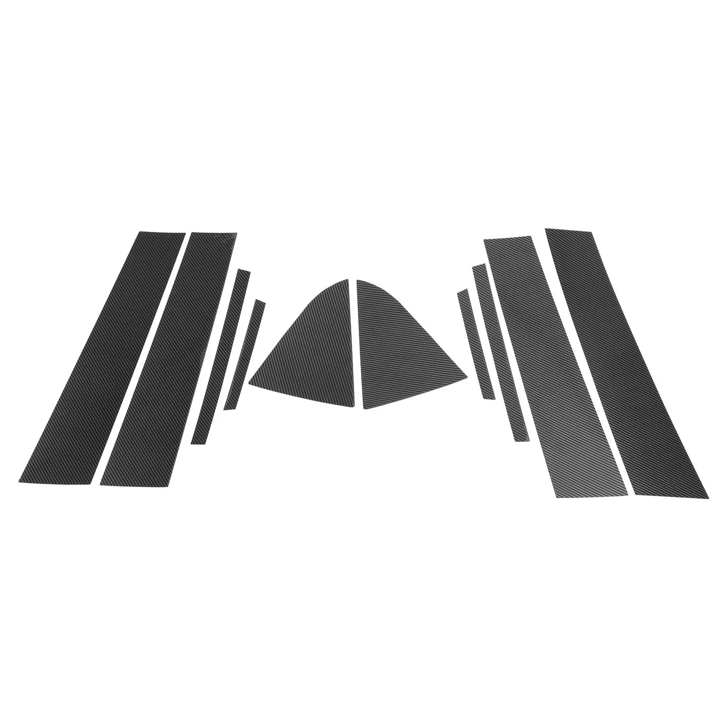10 x Pillar Window Trim for Chevy Cruze (2011-2015) Carbon Fiber Black