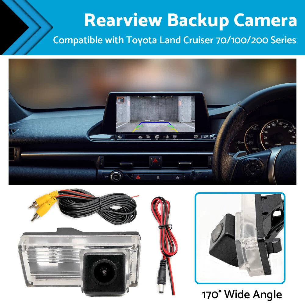 Rear View Backup Camera for Toyota Land Cruiser 70 100 200 Series (2008-2021)
