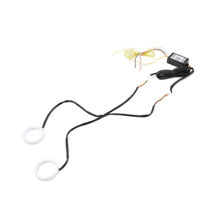 100MM RGB Phone Control Angel Eye Halo Rings Headlight DRL for Car