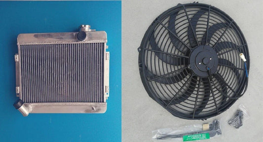 Aluminum Radiator + Fan for Toyota Corolla KE17 (1969-1970)