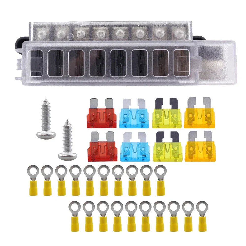 8-Way 12V-32V 100A Fuse Box for Car Truck Circuit Breaker (Universal)