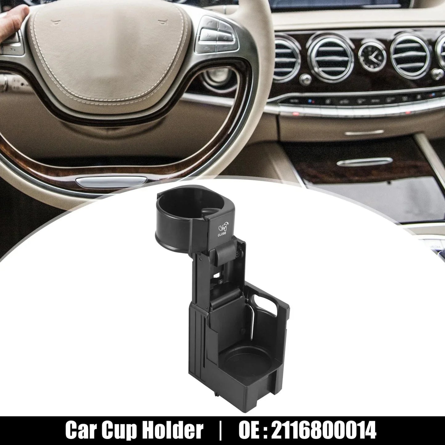 Cup Holder Bracket Black for Mercedes-Benz E350 E500 CLS550 E550 (2007-2011)