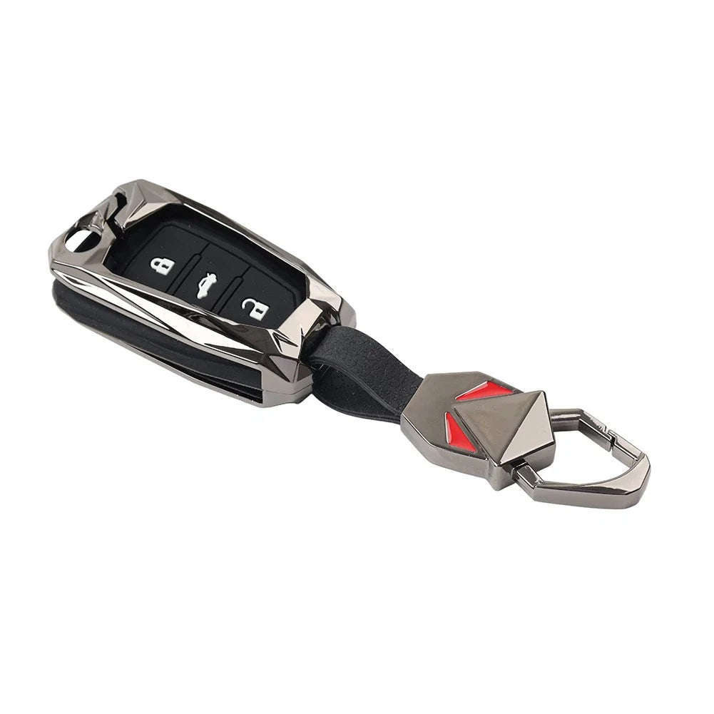 Black 3-Button Key Fob Case Shell Cover for Audi A8 Quattro (2006-2010)