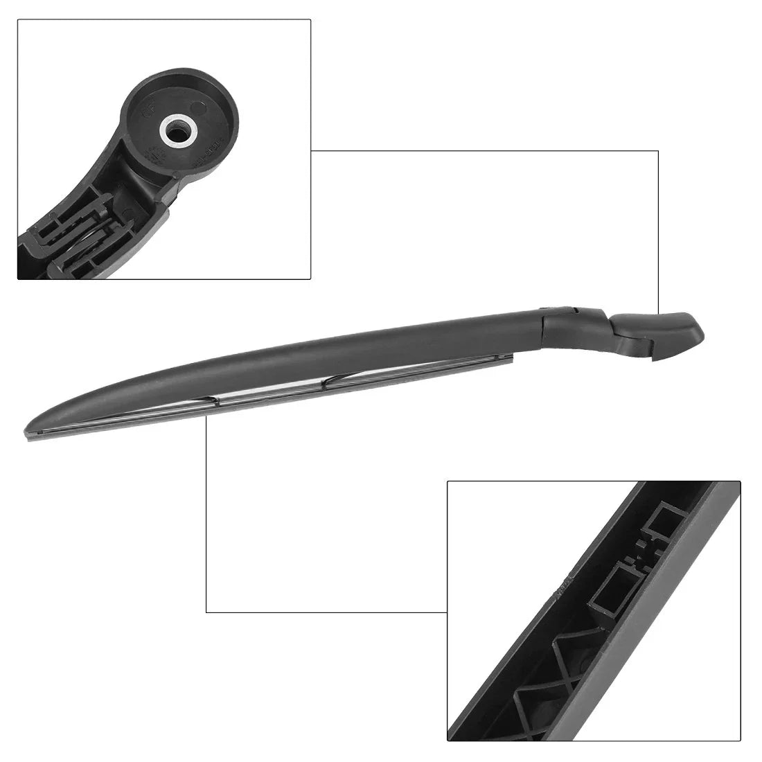 Rear Windshield Wiper Blade Arm Set 500mm for Porsche Cayenne (2003-2010)