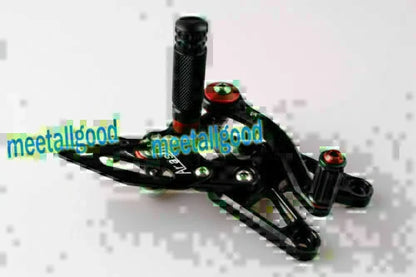 Black Rearset Foot Pegs for BMW S1000RR (2010-2013) - 1 Pair