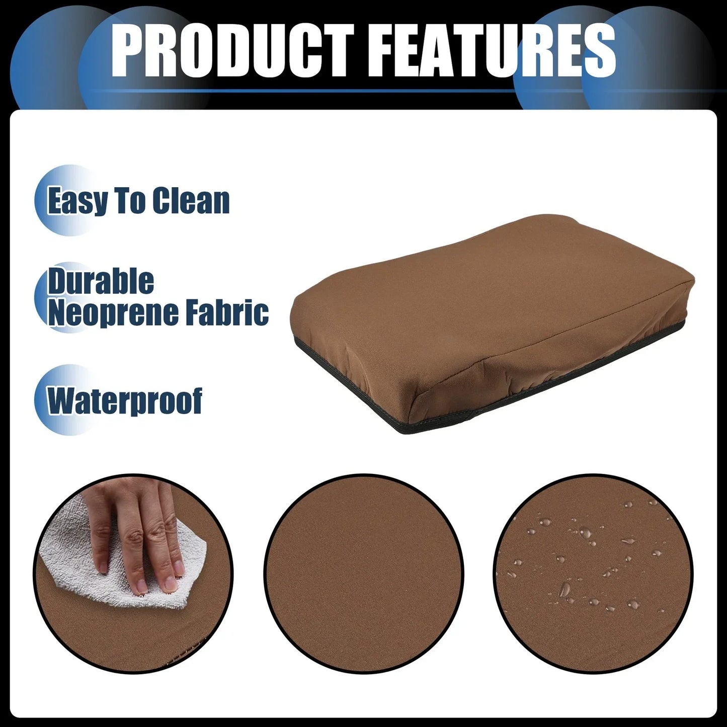Armrest Protector Cover Pad for BMW X3 (2011-2023) Neoprene Deep Brown