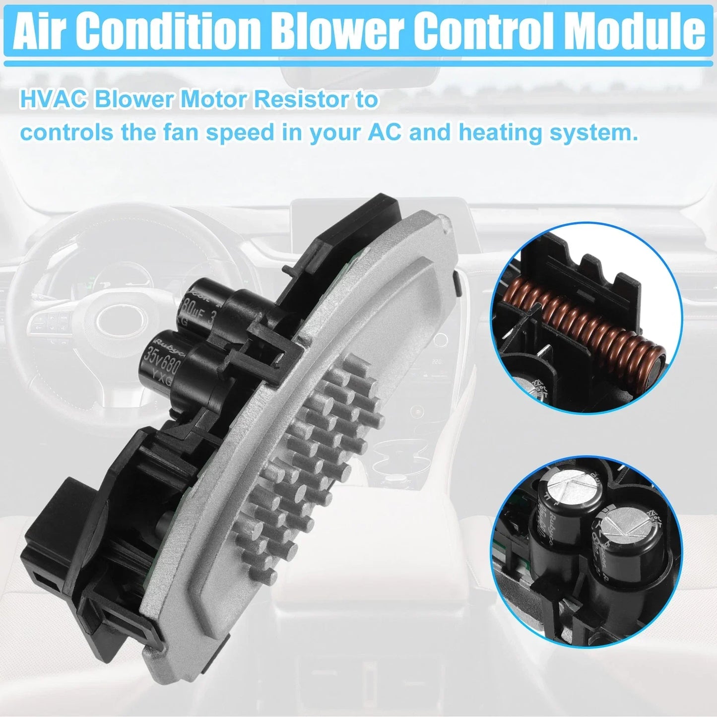 HVAC Blower Motor Resistor for Porsche Cayenne 2011-2018 (2 x)