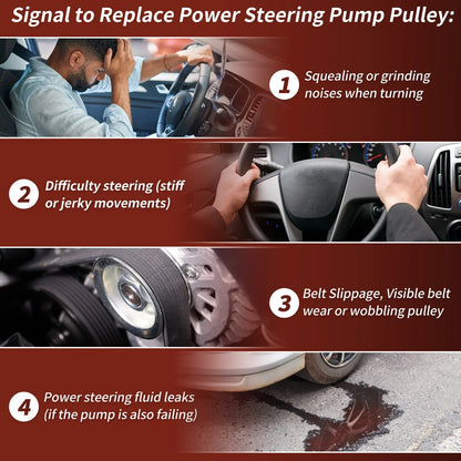 Single Groove Power Steering Pump Pulley for Chevy SBC 350