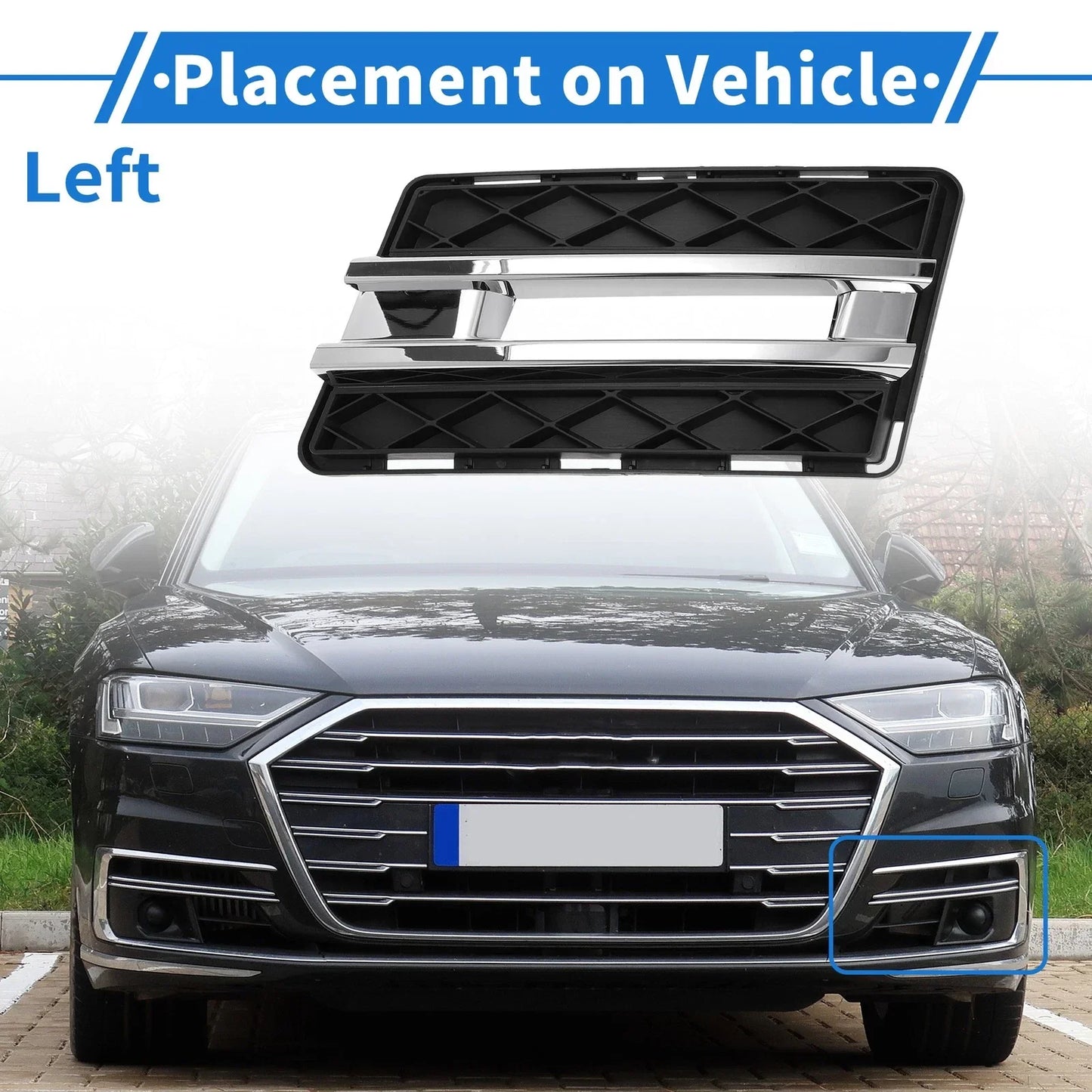 Front Left Fog Light Grill for Mercedes-Benz GLK-Class (2008-2015)