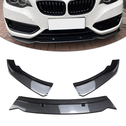 3 x Front Bumper Spoiler Lip for BMW 2 Series F22 220i 225i 228i (2014-2019)