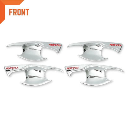 Chrome Red Door Handle Insert Bowl Cup Trim for Toyota Hilux Revo (2015-2023)