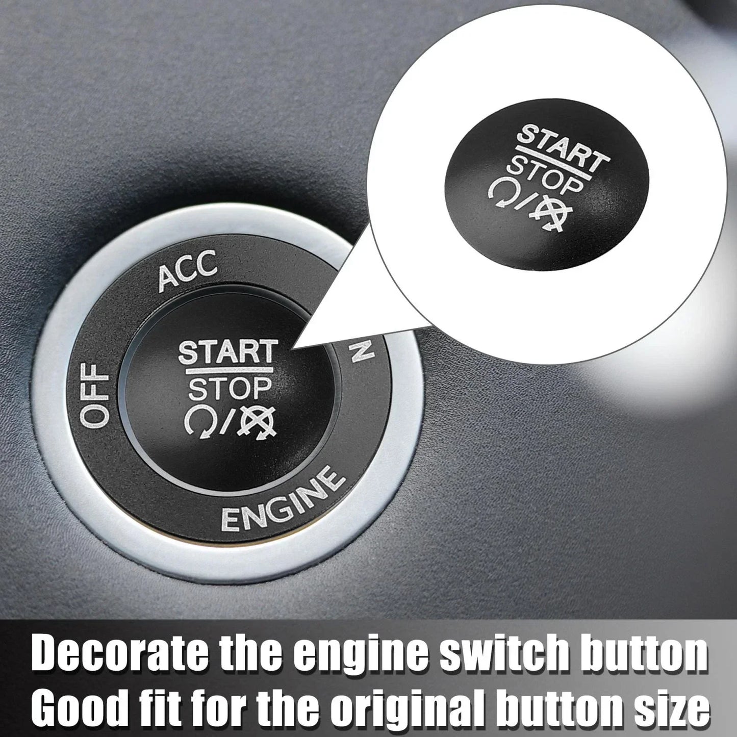 Engine Start Stop Push Button Cover Kit for Dodge Charger Challenger (2015-2023)